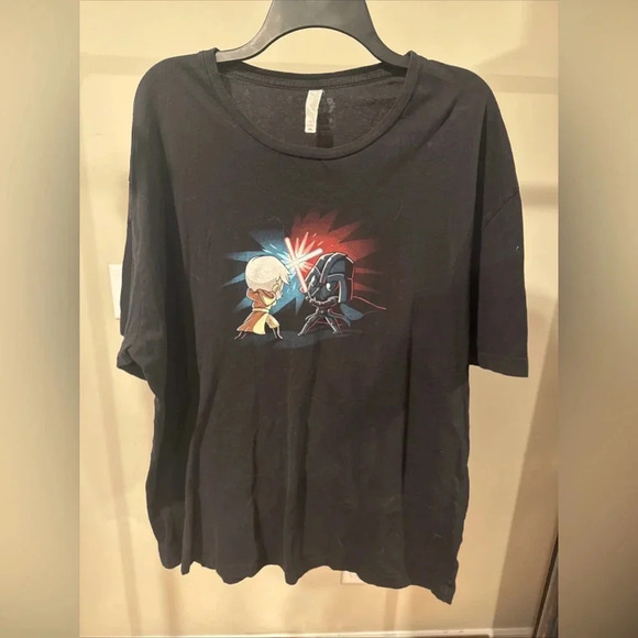 Teeturtle Star Wars Darth Vader Vs Luke Battle teeturtle t-shirt 3XL . - Picture 1 of 5
